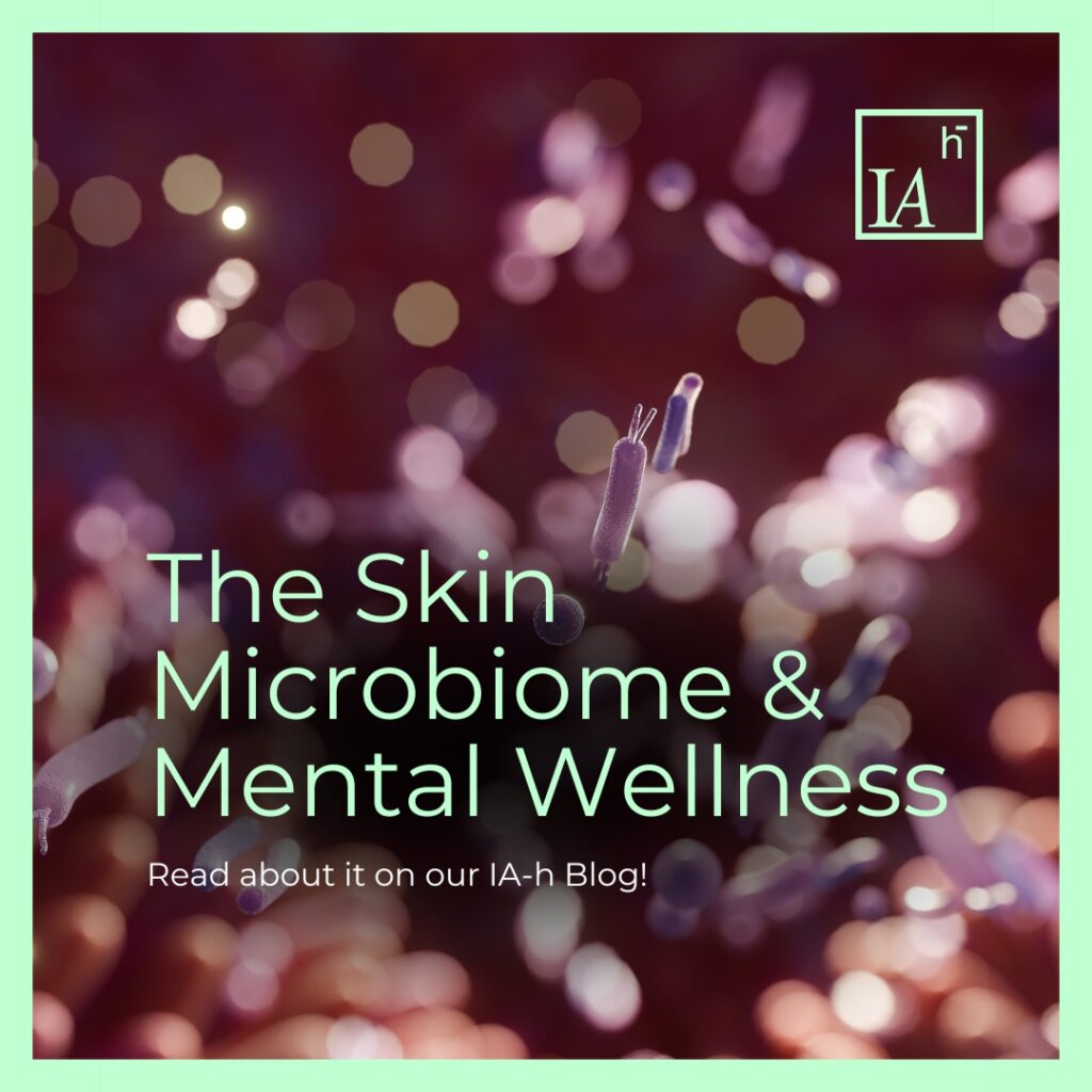 the skin microbiome and mental wellness blog post cover